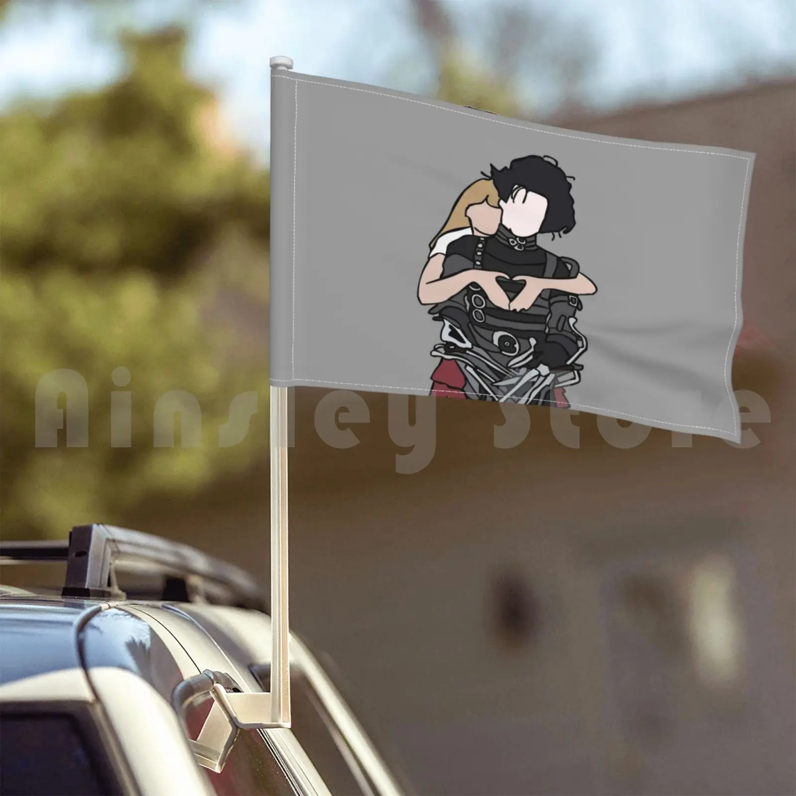 Флаг Автомобильный флаг Эдвард Руки-ножницы головной убор Джонни Депп