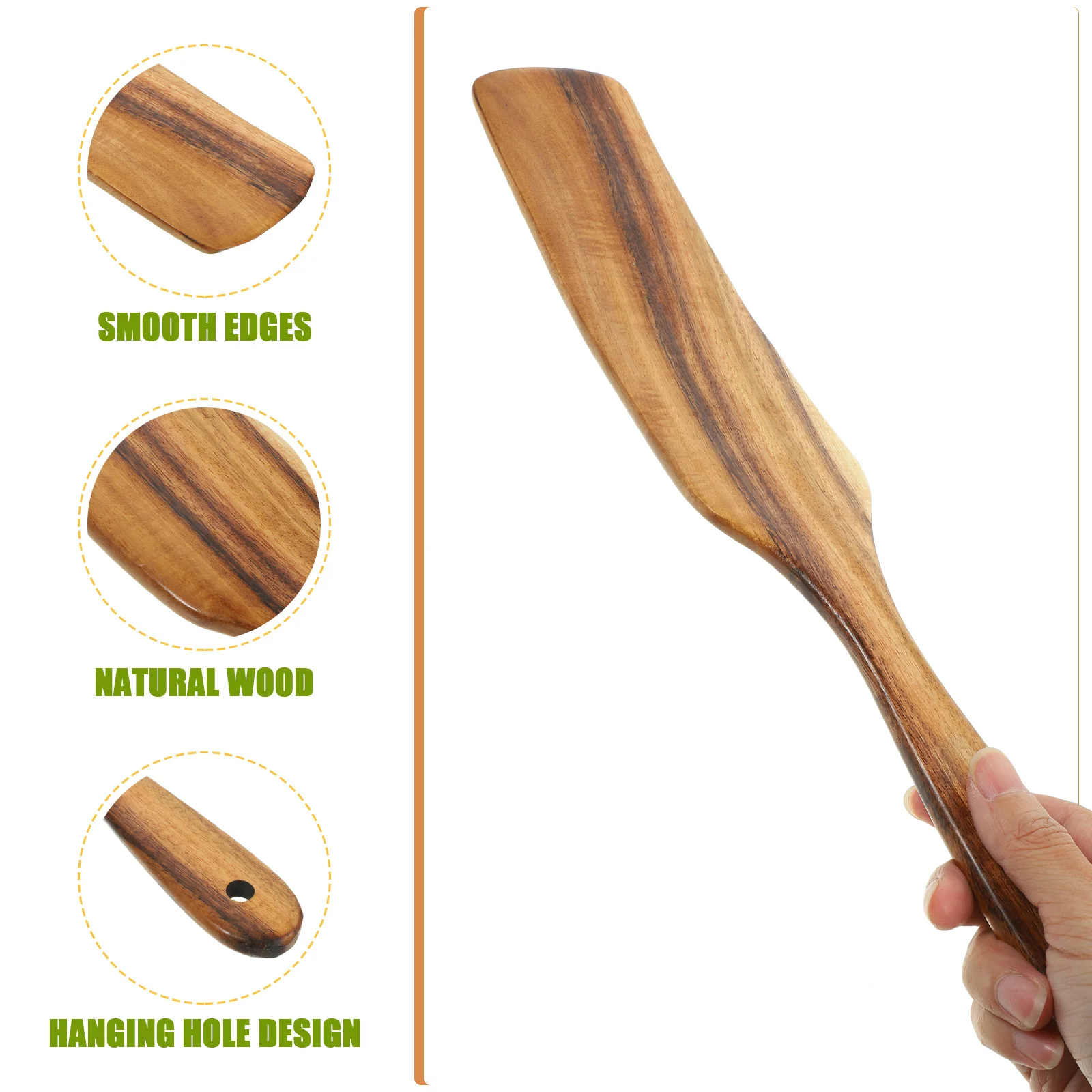 Европейский стиль деревянная кухонная утварь с длинной ручкой лопаточка