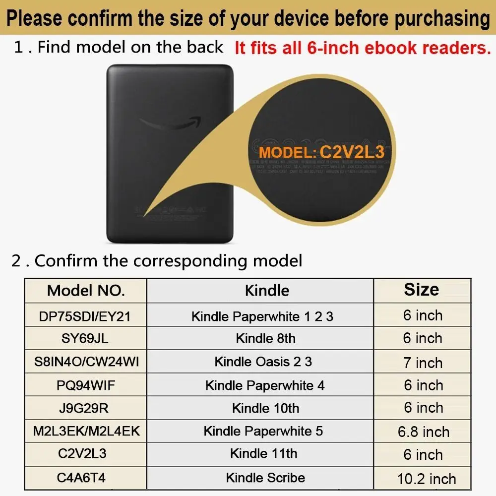 Новый портативный 6-дюймовый чехол для электронного чтения Kindle Paperwhite защитный