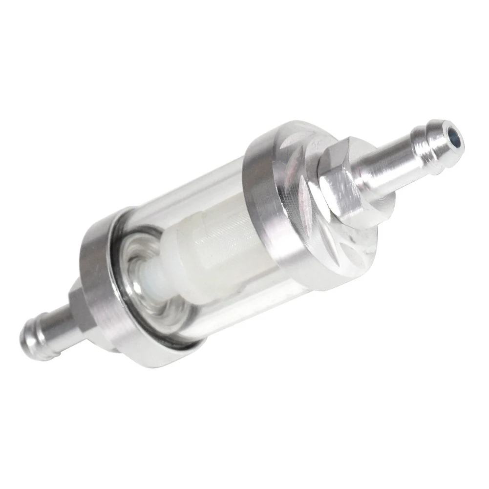 

Motorcycle Scooter Fuel Filter Brand New Chrome Plating Durability 1pc 27mm 9.5cm For Any Motorcycle Inline Fuel