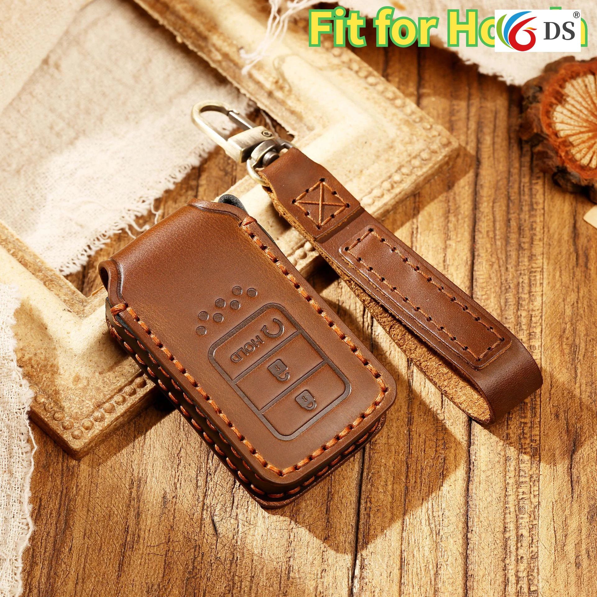 

Leather Full Cover Car Key Case for Honda Vezel City Civic BR-V HR-VCRV Pilot Accord Jazz Jade Crider Odyssey Car Accessories