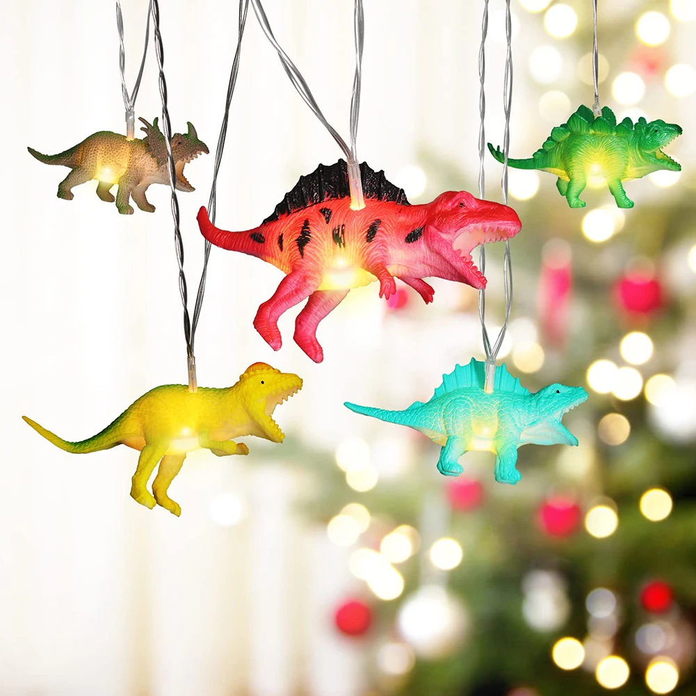 

Dinosaur String Lights LED Battery Operated 20 Dinosaurs 3 Meters Long Warm White Light Children's Bedroom Home Decor