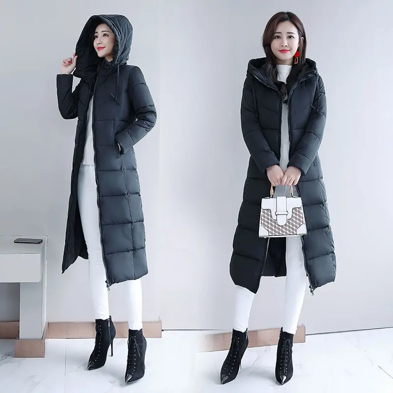 Winter 2022 new Korean version of cotton coat women's long cotton coat women's down padded padded jacket slim jacket