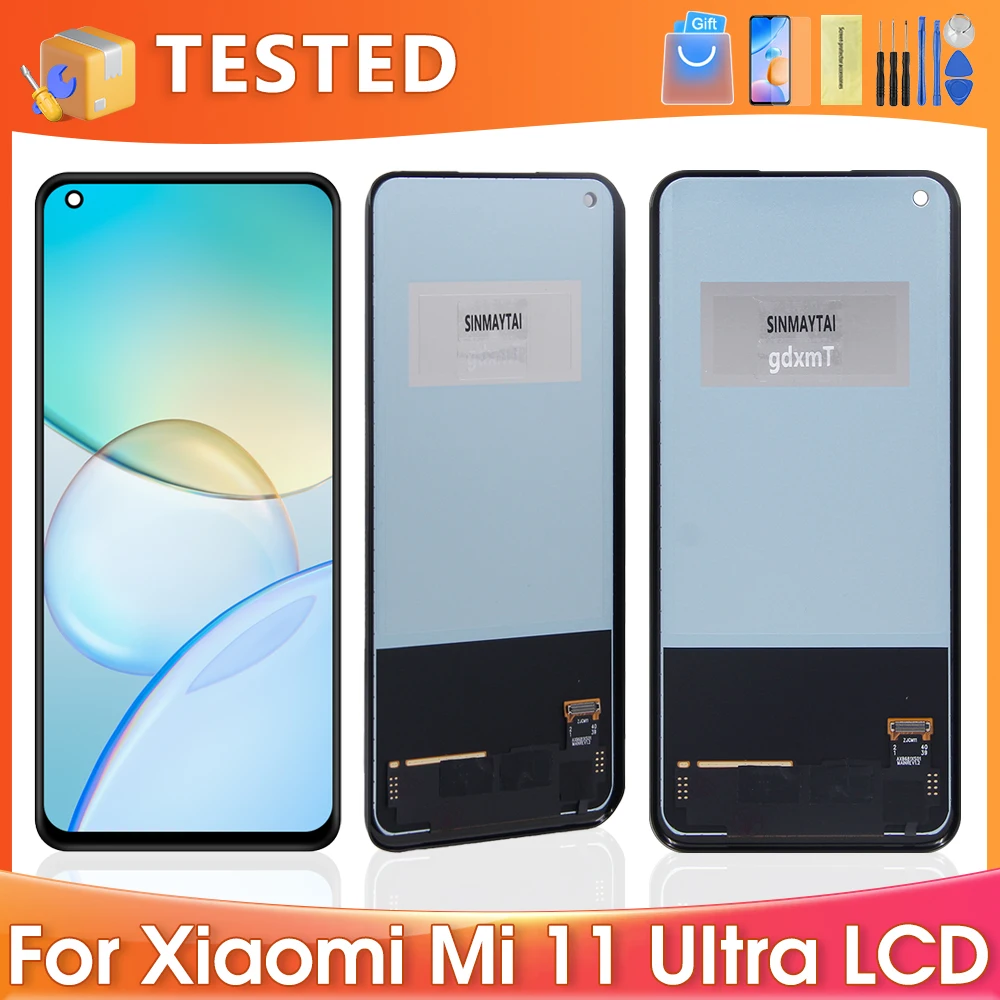 ЖК-дисплей с сенсорным экраном и дигитайзером в сборе для Xiaomi Mi 11 Ultra