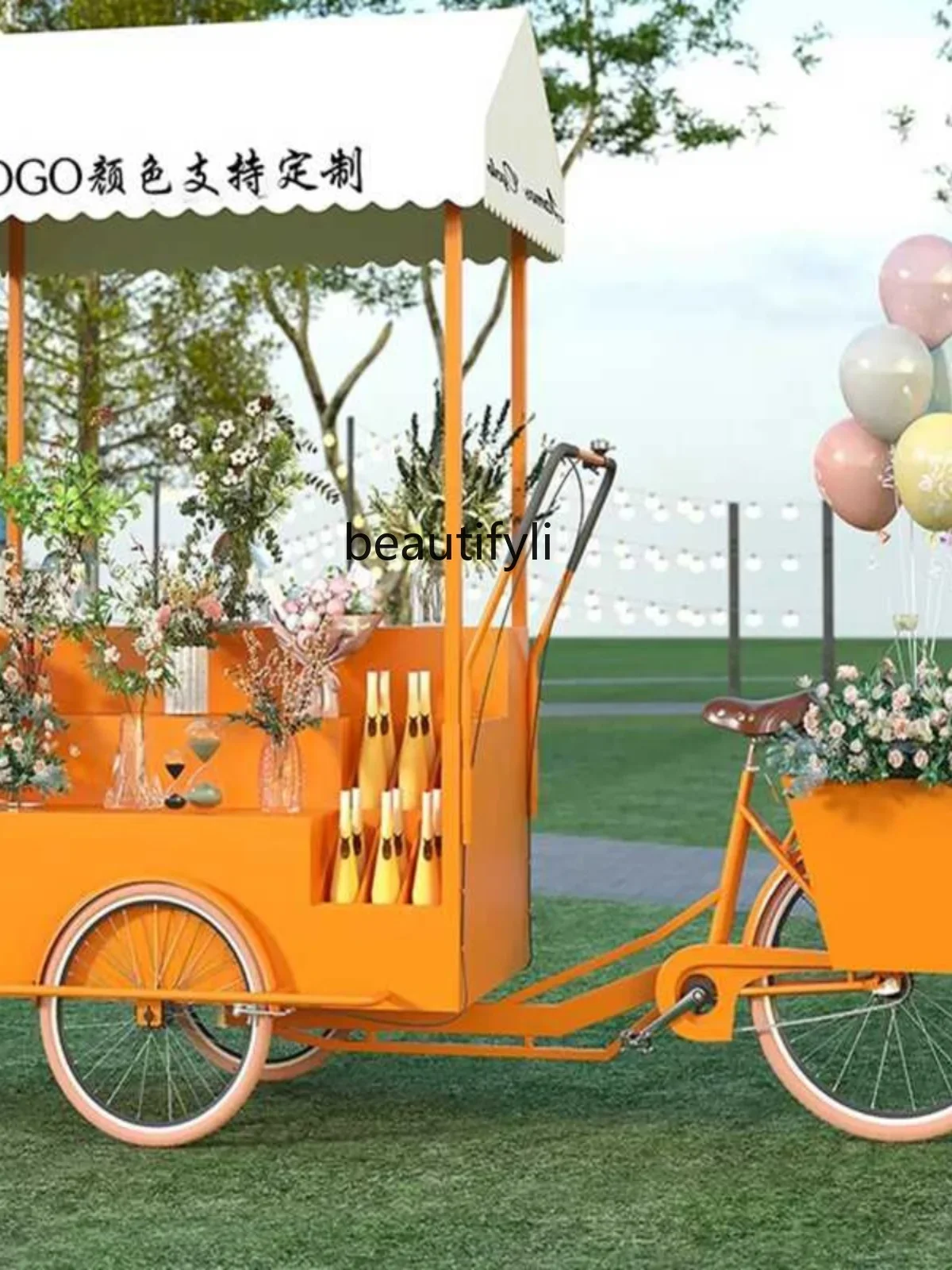 Уличная мобильная тележка для киоска продвижение магазина витрина ночной рынок