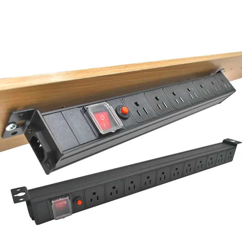 PDU power strip стойка сетевого шкафа C14 портов 1-10AC US скрытая розетка с защитой от
