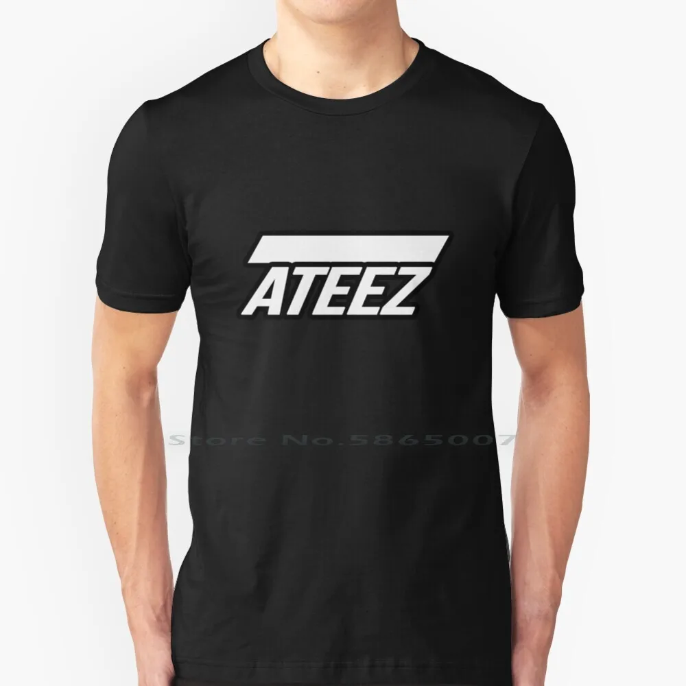

Футболка с логотипом Ateez, Классическая футболка, 100% хлопок, Kq, феллаз, Hongjoong, Seonghwa, Yunho, Yeosang, Mingi, Wooyoung и Jongho, для Kpop