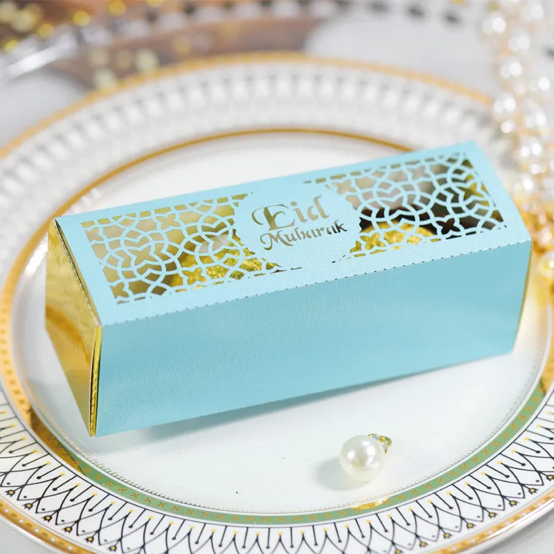 10 шт. EID Mubarak Candy Dragee в подарочной коробке украшения на Рамадан для дома исламский