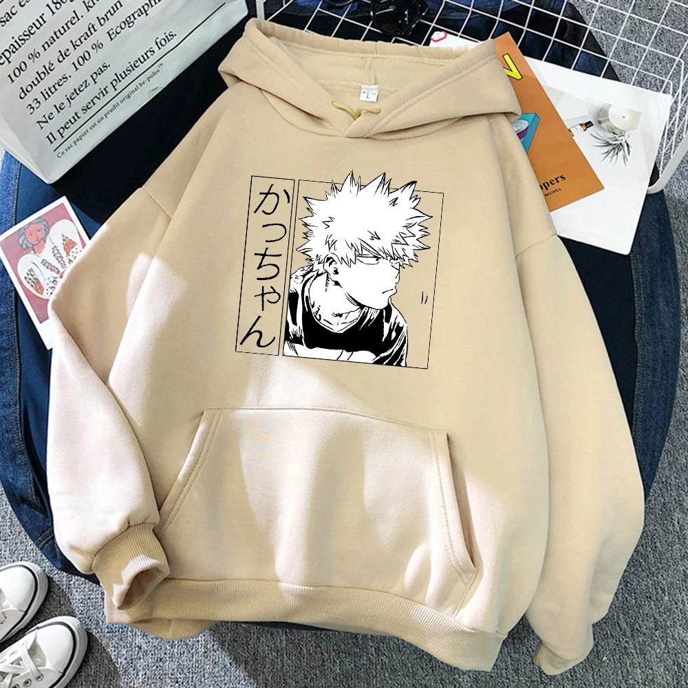 

My Hero Academia Katsuki Bakugo costume Men Hoodies Pullover Simplicity graphic hoodie Fleece Crewneck Sweatshirt Men's