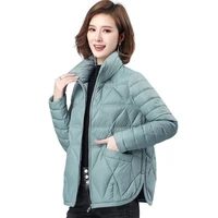 down padded jacket womens parka short lightweight small down 2022 new stand collar casual versatile warm lightweight winter top