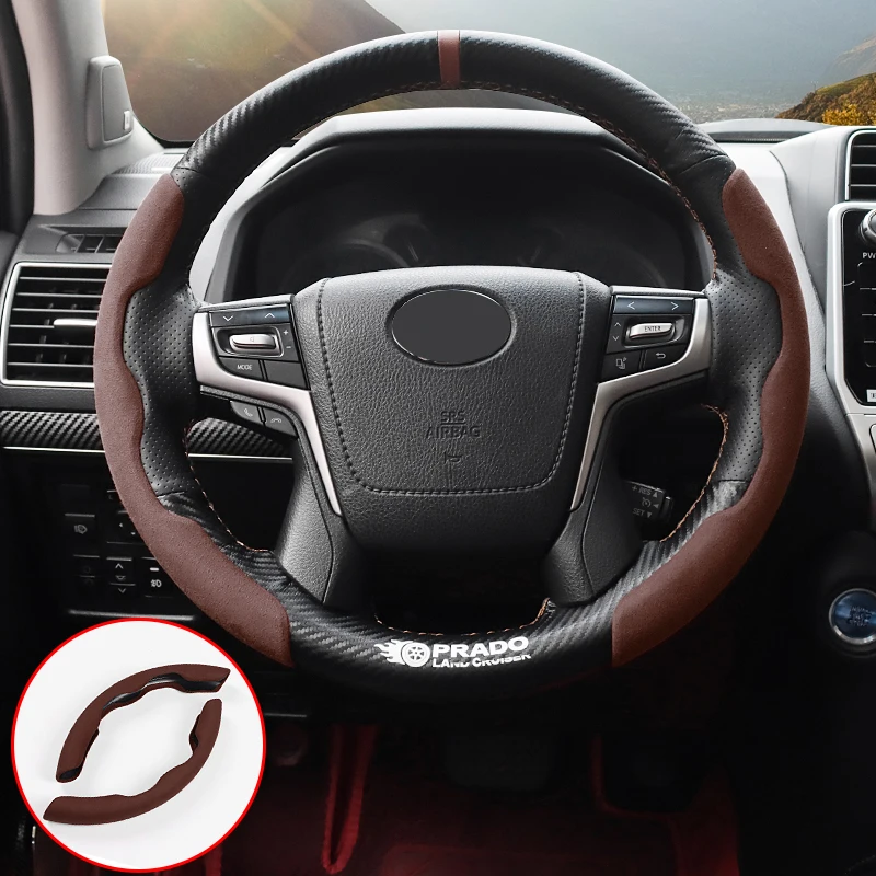 

Анти-износ крышка рулевого колеса для Toyota Land Cruiser Prado 200 150 LC200 Lc150 Fj150 2008-2022 интерьер модернизированные аксессуары 2021 2020 2019 2018 2017 2016 2015 2014 2013 2012 2011 2010 2009