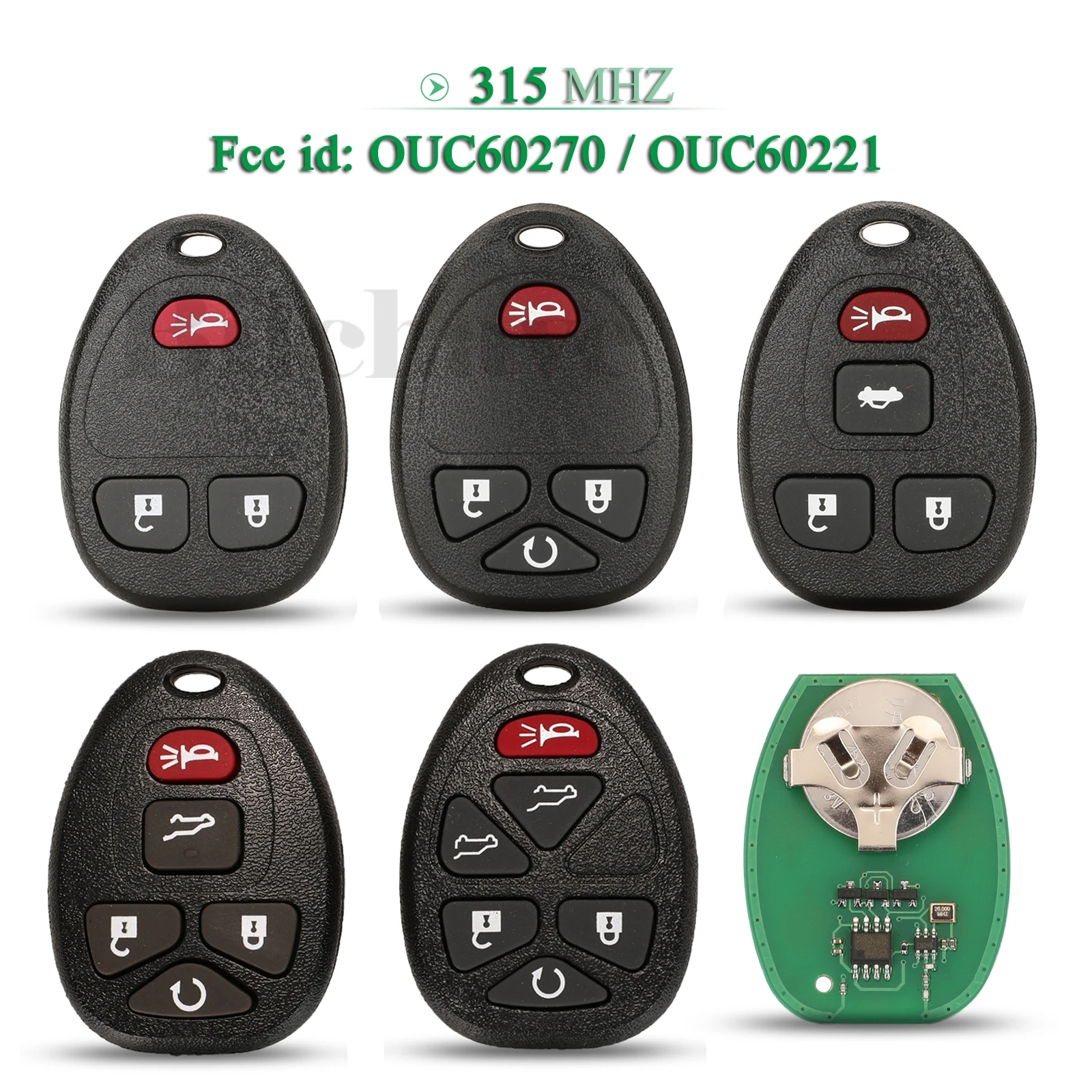 Пульт дистанционного ключа jingyuqin 315 МГц брелок для Buick анклава Cadillac Escalade SRX