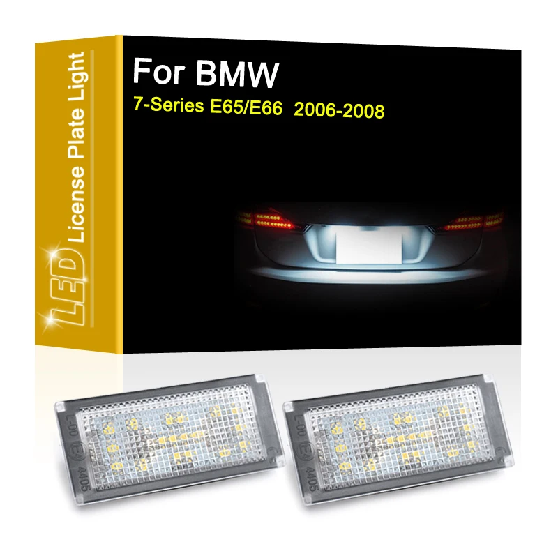 

LED Number Plate Lamp For BMW 7-Series E65 E66 730i 735i 740i 740d 745i 750i 2006 2007 2008 White License Plate Light Assembly