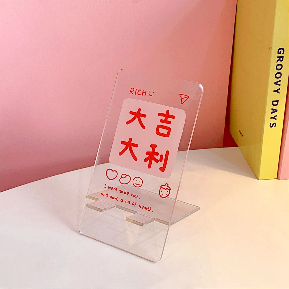 

Durable Material Lazy Bracket Universal Cute Patterns Acrylic Stand Holder Portable Phone Stand Bear Rabbit Holder Accessories