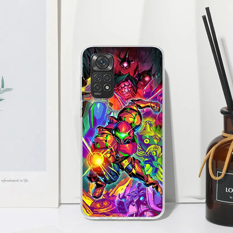Фото Чехол для телефона Game M-Metroids для Xiaomi Redmi Note 15 13 14S 14 Pro Plus 12S 11S 10S 12 11E 10 11T, художественный дизайн, задняя крышка Redmi №4