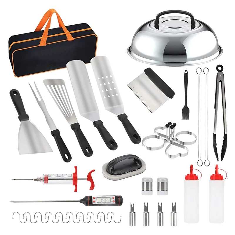 

Accessories Kit, 39 Pcs Flat Top Grill Accessories For Blackstone And Camp Chef, Professional Grill BBQ Spatula Set