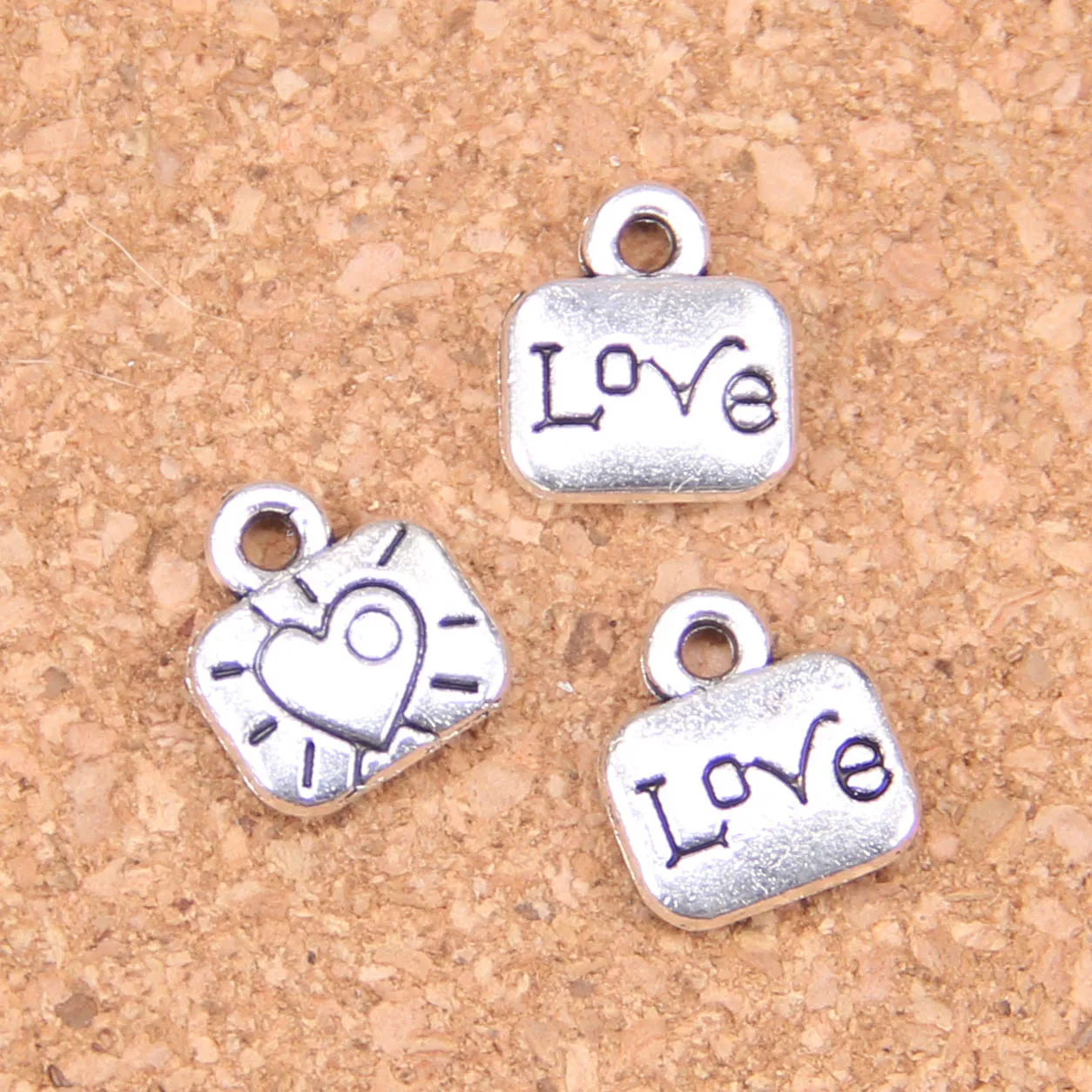 

112pcs Charms heart love 11x10mm Antique Pendants,Vintage Tibetan Silver Jewelry,DIY for bracelet necklace