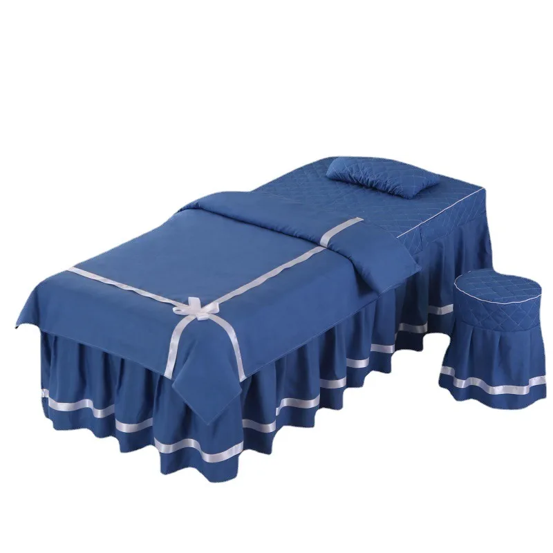 

Nordic Beauty Salon Bedding Set Skin-friendly Bed Linens Sheets Bedspread Fumigation Massage Spa Pillowcase Duvet Cover 5pcs Set