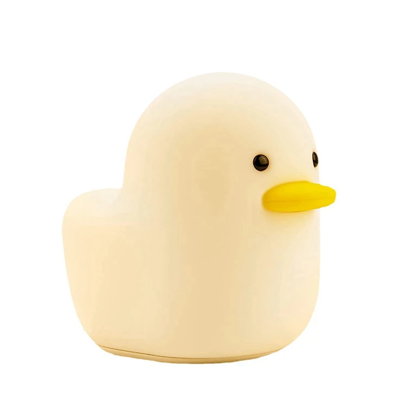 

New Lovely Duck Night Lamp USB Bedside Lamp With Press Sensor Led Portable Silicone Animal Children's Room Decoration