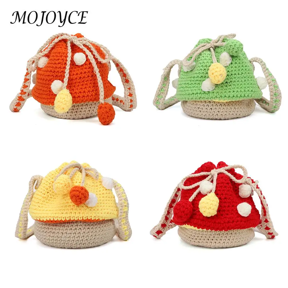 

Винтажная повседневная женская сумка через плечо для отдыха контрастных цветов, декоративный маленький кошелек, вязаная сумка через плечо ...