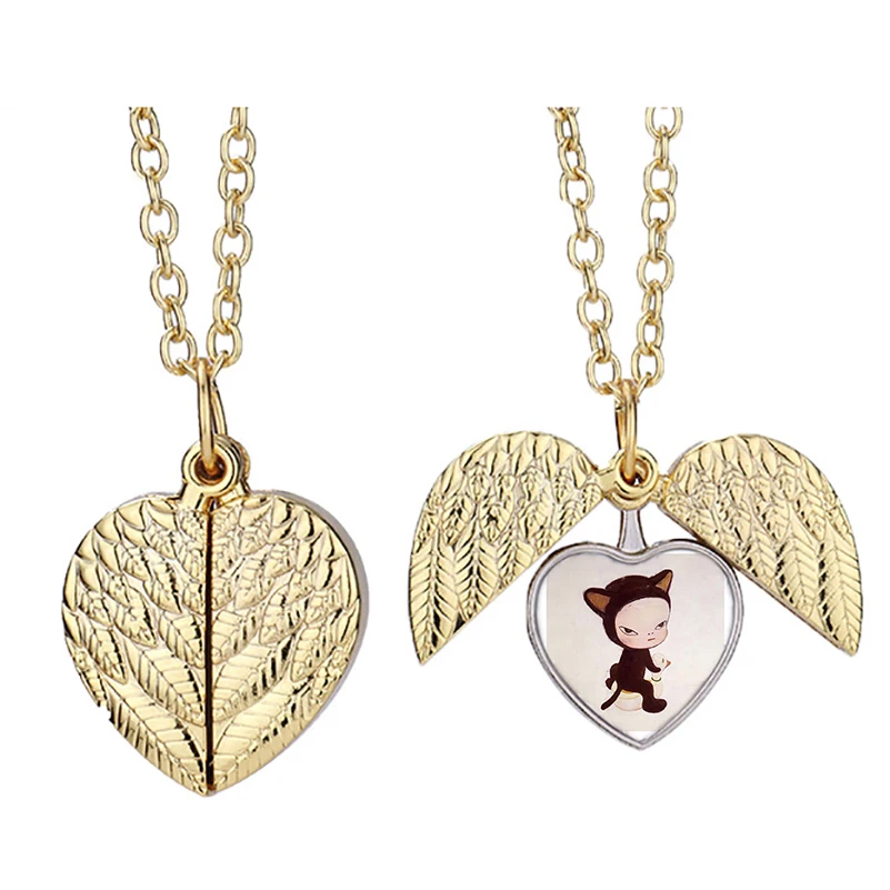 

Yoomo Nara Cat Mth Heart Active Angel Wing Necklace Beautiful Pendant Fashion Jewelry