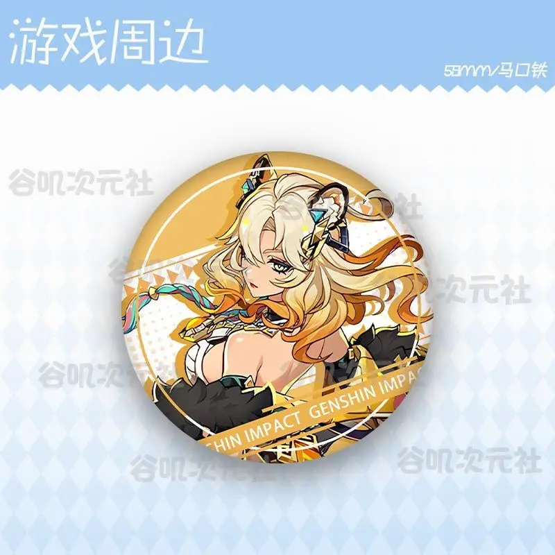 Genshin Impact Ororon Chasca Xilonen аниме брошь жесть значок мультяшные булавки DIY украшения