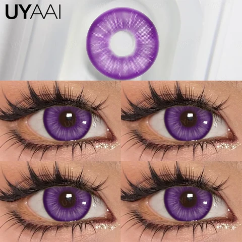 UYAAI контактные линзы для Хэллоуина 1 пара фиолетовых линз Красные линзы косплей цветные линзы синие линзы корейские линзы для женщин скидка
