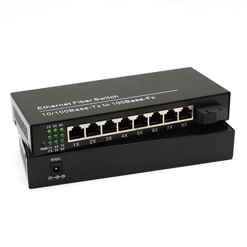 1 пара 10/100 м 8 RJ45 SC одноволоконный оптический медиаконвертер для HD-камеры - купить