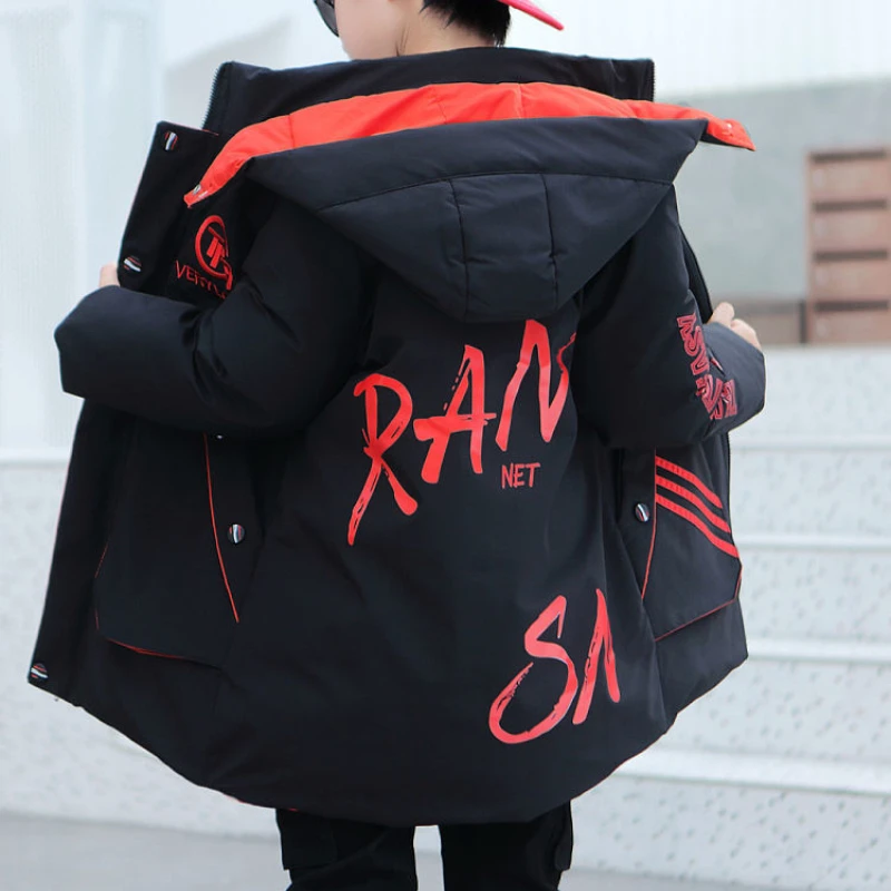 

NEW Winter Kid Jacket Boy Park Children's Clothing Child Coats Winter Cotton Thicker Version of The Bigs Parkas 3 To 8 Years Old