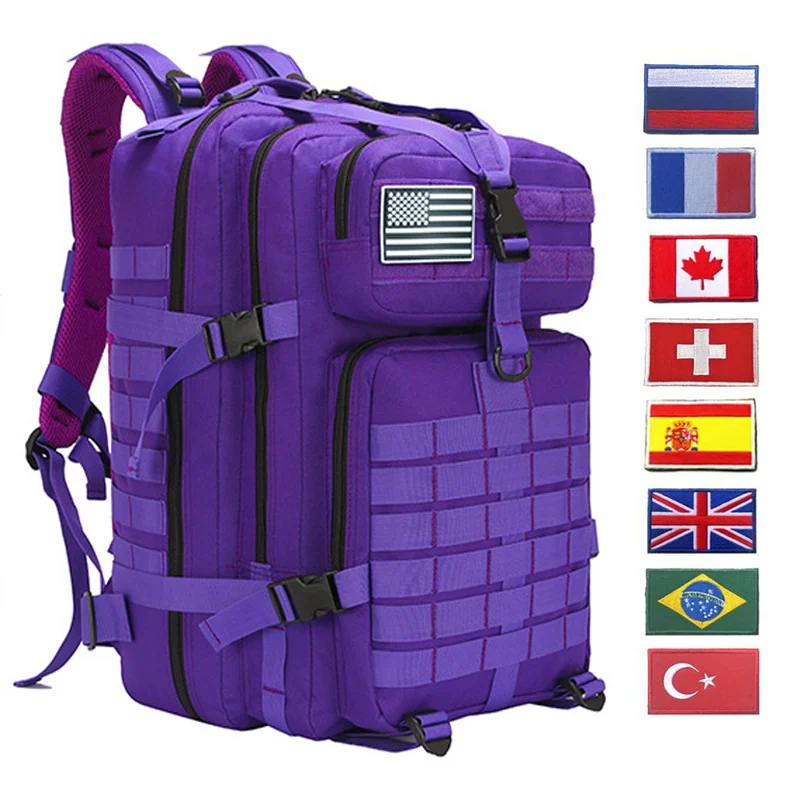 

50L1000D Nylon Waterproof Military Tactical Mochila Backpack Assault Pack Molle Bags Outdoor Camping Trekking Hunting Rucksack