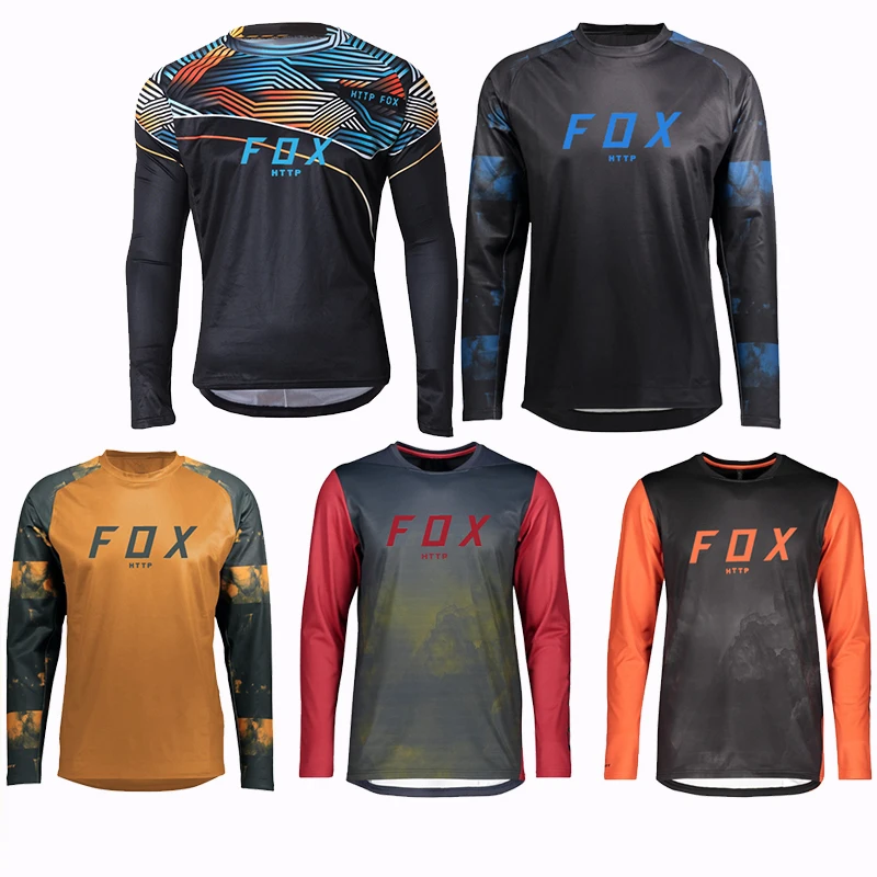 

2021 New MEN Downhill Jerseys MTB Bike Shirts Offroad DH Motorcycle Jersey Motocross Sportwear Clothing bike HTTP FOX JERSEY