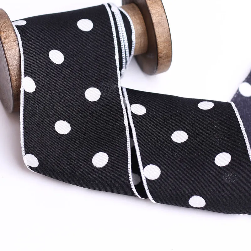

1.5“ 40mm Dots Ribbons DIY Hair Bowknot Accessories Make Clothing Sewing Materials Handmade Tape Crafts Gift Packing 10 Yards