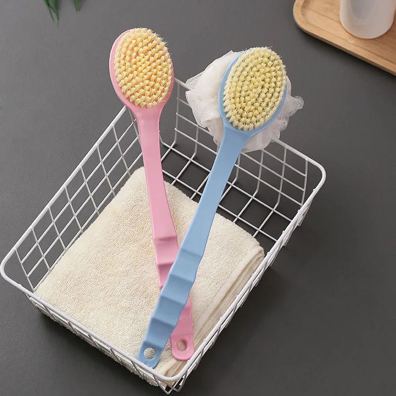 Long-handled Soft Hair Bathing Back Scrubbing Brush Scrubbing Artifact Bath Brush Scrubbing Towel Household Bathroom Supplies