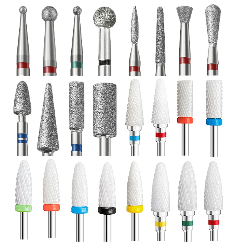 Nail Drill Bits Main Manicure Head To Nails Ceramic Cutter Nail Accessories Equipment Nail Bits for Electric Drill