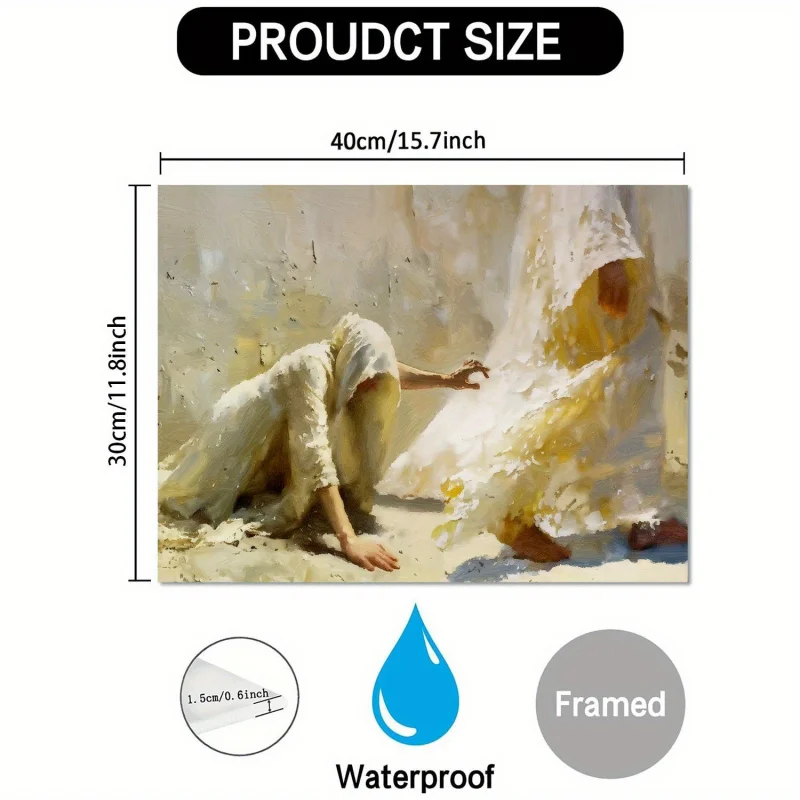 Картина на холсте вера в него с изображением Иисуса обнимающей