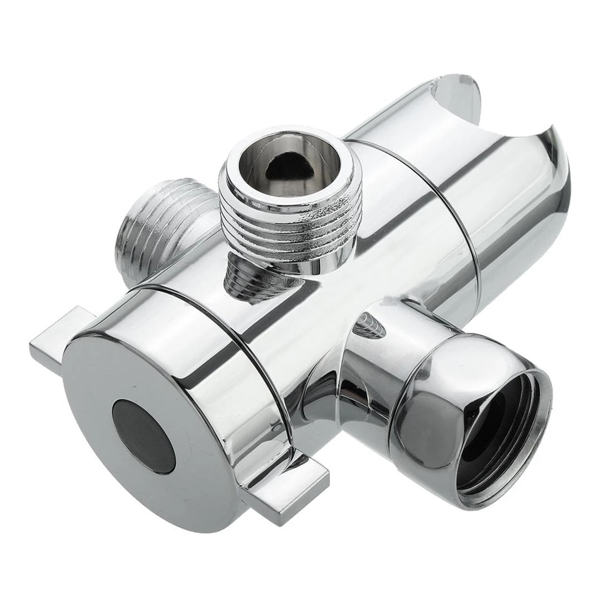 

1/2" 3-Way Bathroom Water Separator Shower Adapter Adjustable Shower Head Diverter Valve 1/2" 3-Way Bathroom Water Separator