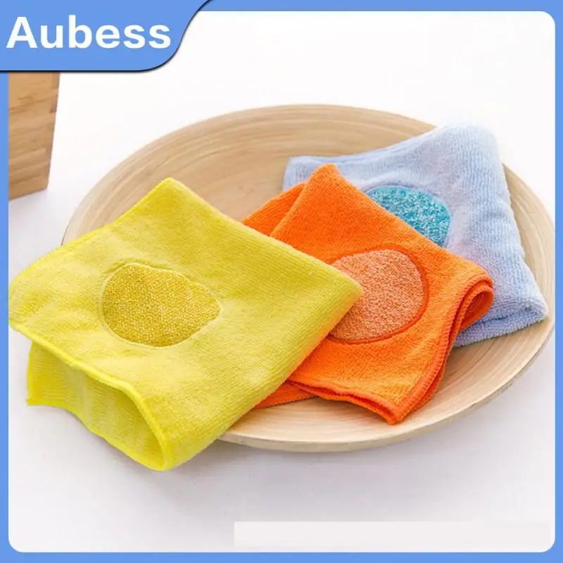

1pcs Dish Cloth Brush Absorbs Water To Remove Oil Stain Cleaning Scrubbing Cloth Housework Bowl Washing Household Cleaning Tools