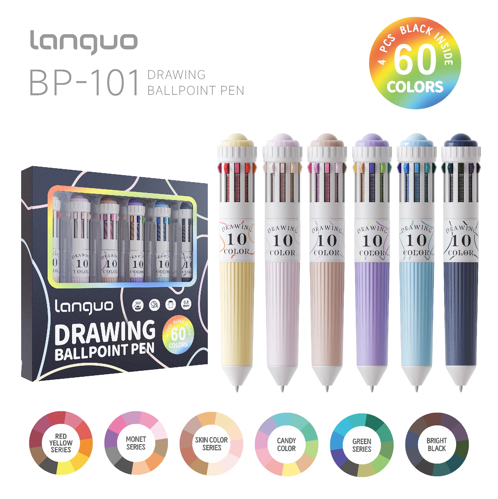 

Kolorowys Шариковые ручки 28/60/120 цветов, 10-в-1