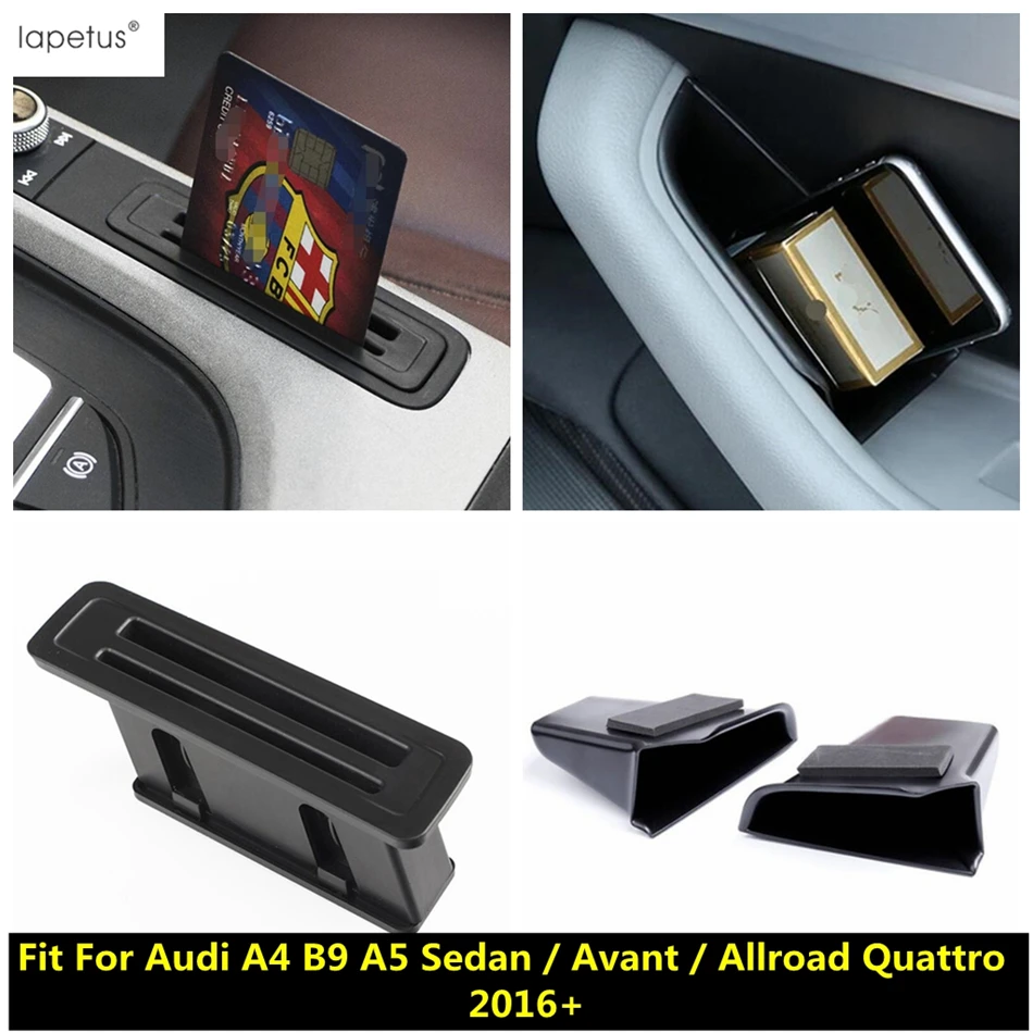

Front Door Handle Armrest Storage Box / Central Control Card Container Tray For Audi A4 B9 A5 Avant Allroad Quattro 2016 - 2020