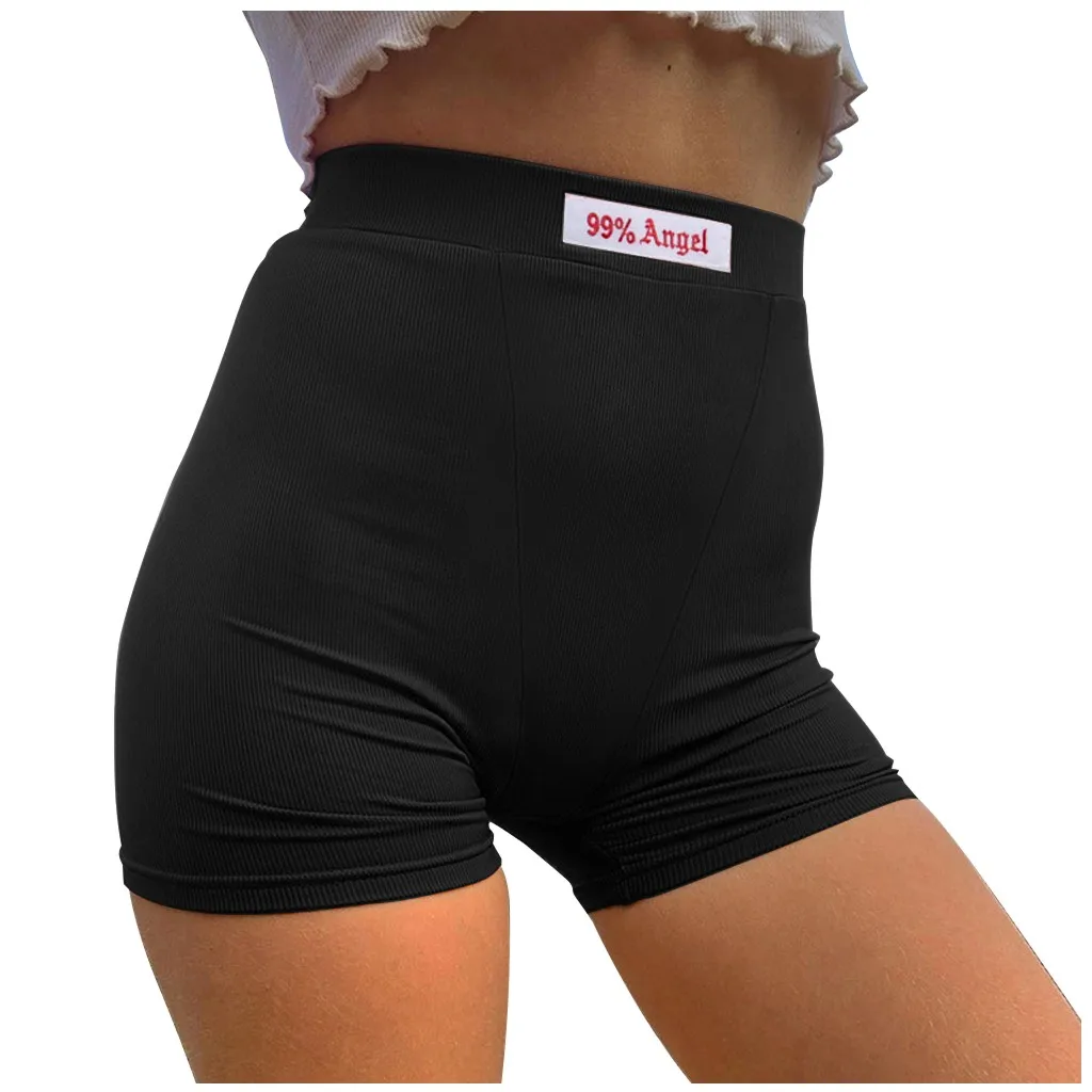 

Модные Женские однотонные повседневные облегающие домашние шорты в рубчик с эластичным поясом женские брюки в стиле Y2k мешковатые брюки для женщин в винтажном стиле