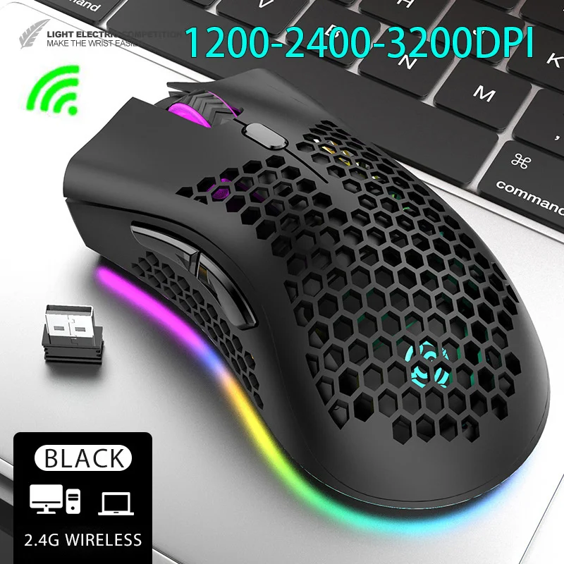 

Беспроводная игровая мышь с подсветильник кой RGB, 2,4 ГГц
