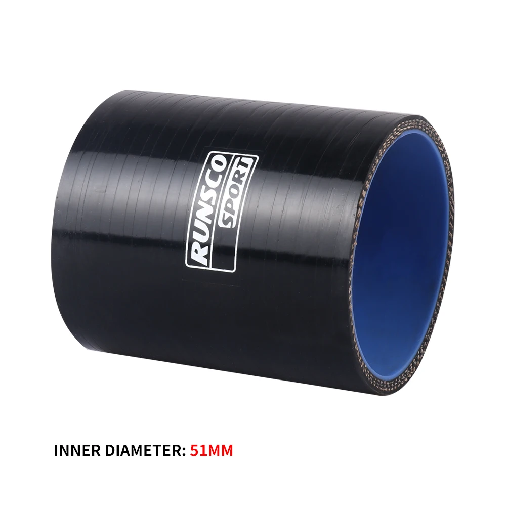 

ID 51/57/63/76/89 мм 3-слойный 0-градусный прямой силиконовый шланг интеркулера турбо впускная труба соединительный шланг для BMW/Audi/Honda черный