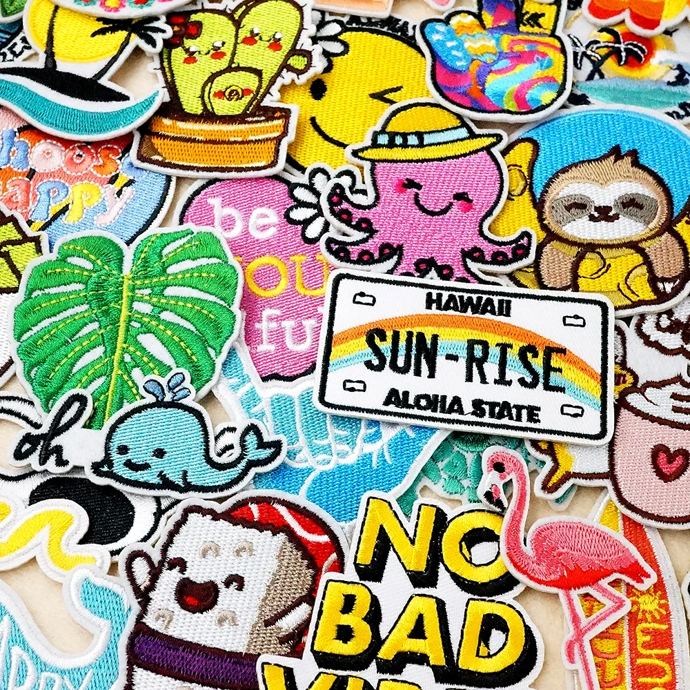 Патчи С мультяшной вышивкой патчи с утюгом для украшения одежды индивидуальные