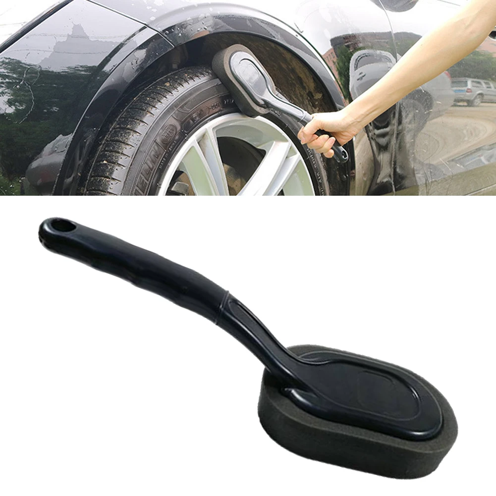 

1pcs Car Tire Wheel Waxing Polishing Sponge Washing Cleaning Brush Long Handle High Elasticity Absorbent Sponge Car Accessorry