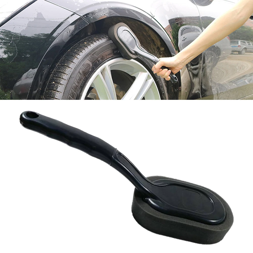 

1pcs Car Tire Wheel Waxing Polishing Sponge Washing Cleaning Brush Long Handle For Waxing, Cleaning And Polishing The Interior