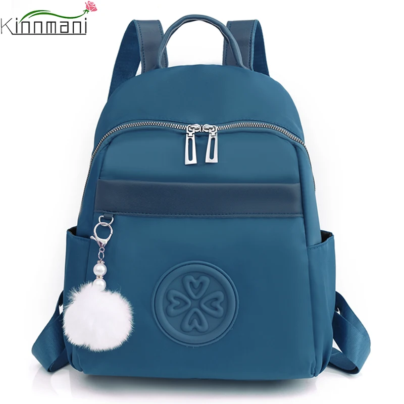 

Casual Women Backpack Purse Anti-theft Oxford Rucksack Mochila Hairball Tassel Waterproof School Shoulder Bag for Teenagers Girl