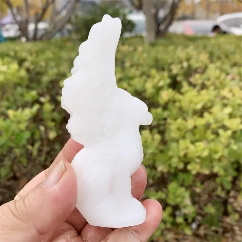 Натуральный мраморный нефритовый грифон резьба милое украшение для дома Рейки