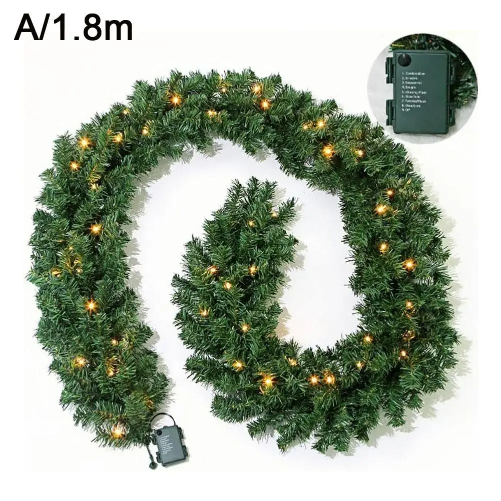 1 8/2 7 м искусственный венок из ротанга Декор сосна Рождественское украшение для