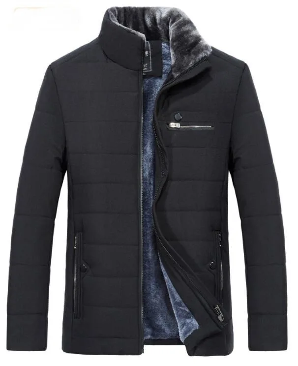Parkas Men's New Winter Jacket Windproof High Quality Fleece Warm Cotton Padded Wadded Thick Warm Outerwear Men Parkas