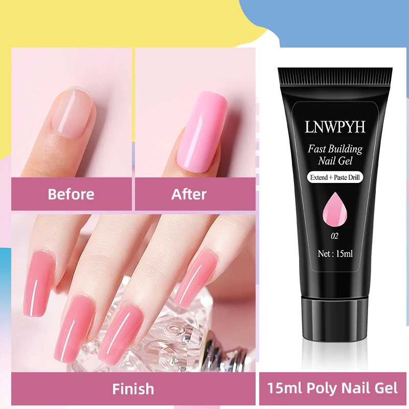 Набор для ногтей акриловый маникюрный набор полуперманентный наращивания